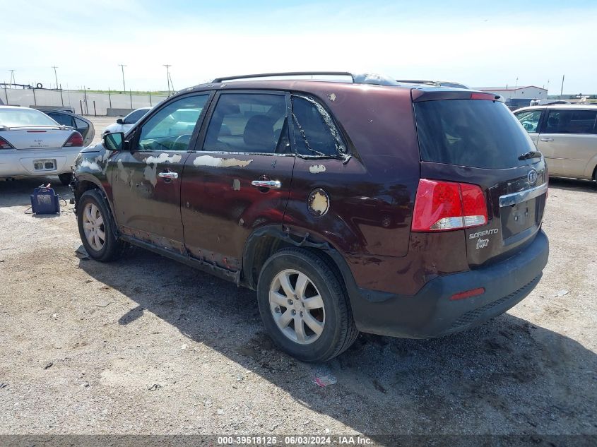 2011 Kia Sorento Lx VIN: 5XYKT3A11BG029738 Lot: 39518125