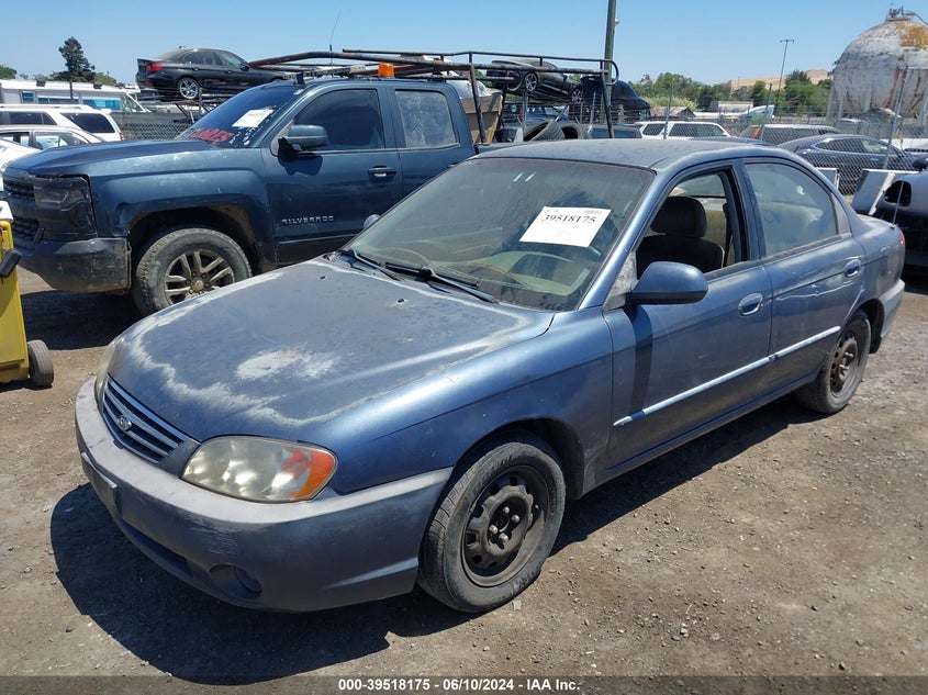 2002 Kia Spectra Ls VIN: KNAFB121925123234 Lot: 39518175