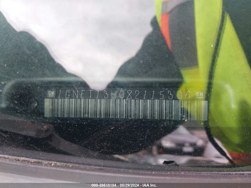 2008 Chevrolet Trailblazer Ss VIN: 1GNET13H082115306 Lot: 39518184