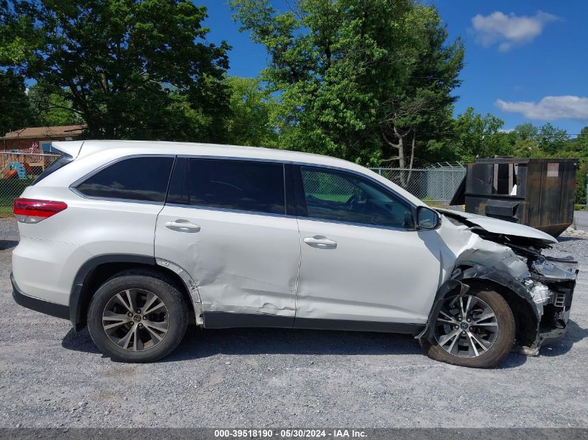 2019 Toyota Highlander Le VIN: 5TDBZRFH9KS922704 Lot: 39518190