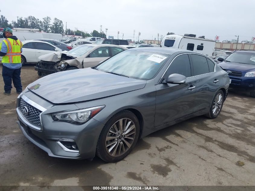 2021 Infiniti Q50 Luxe VIN: JN1EV7BP1MM705448 Lot: 39518340