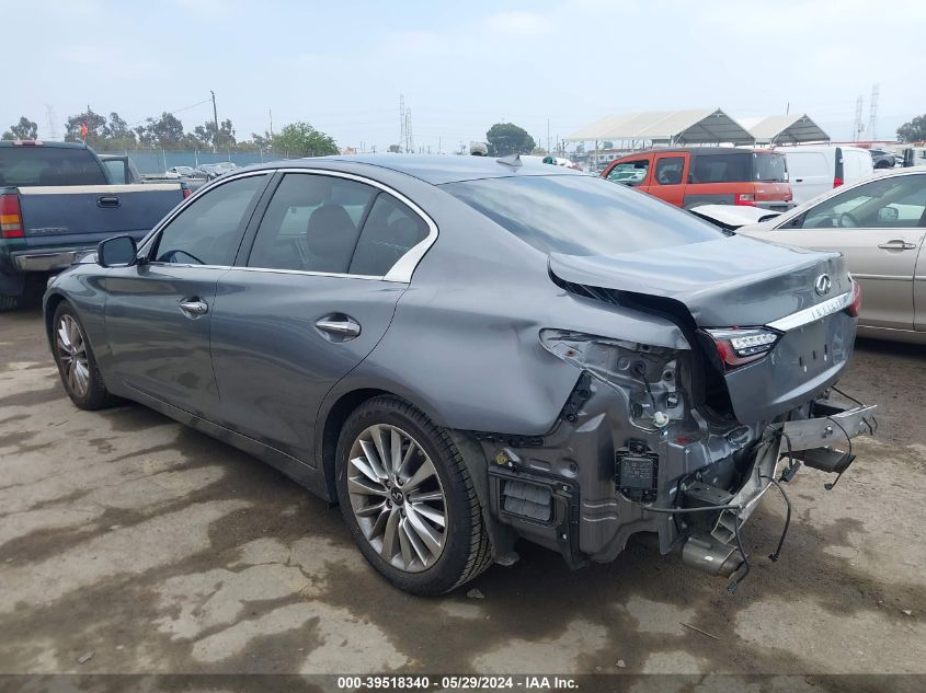 2021 Infiniti Q50 Luxe VIN: JN1EV7BP1MM705448 Lot: 39518340