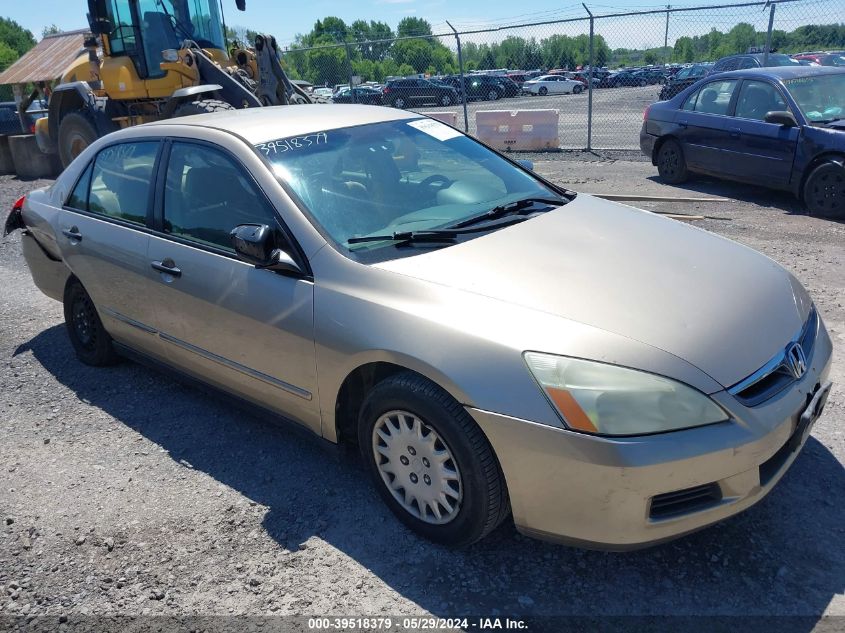 2006 Honda Accord 2.4 Vp VIN: 1HGCM561X6A167839 Lot: 39518379