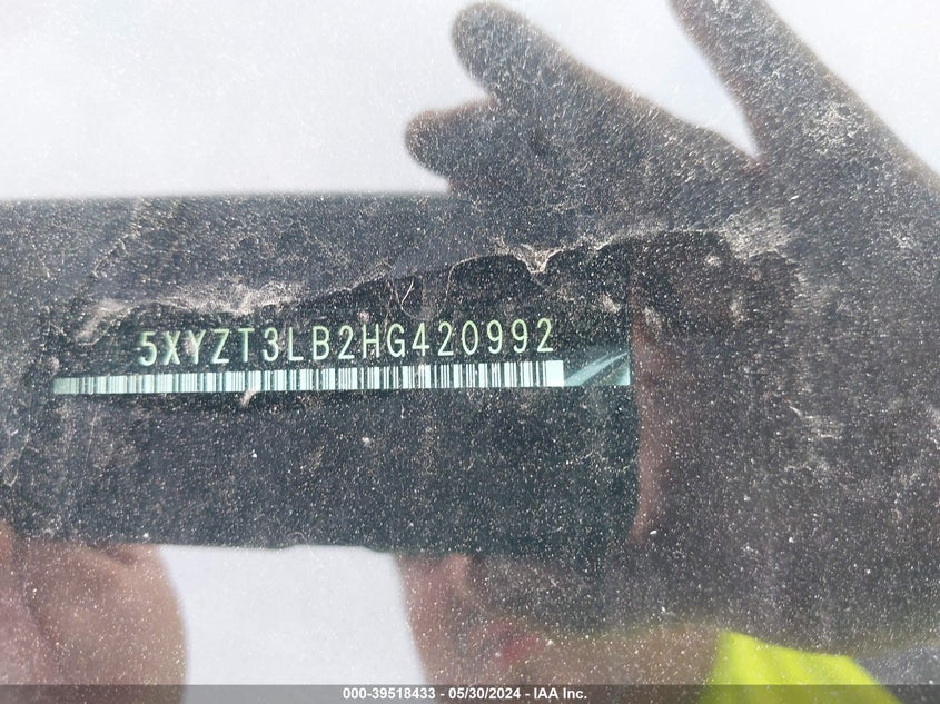 2017 Hyundai Santa Fe Sport 2.4L VIN: 5XYZT3LB2HG420992 Lot: 39518433