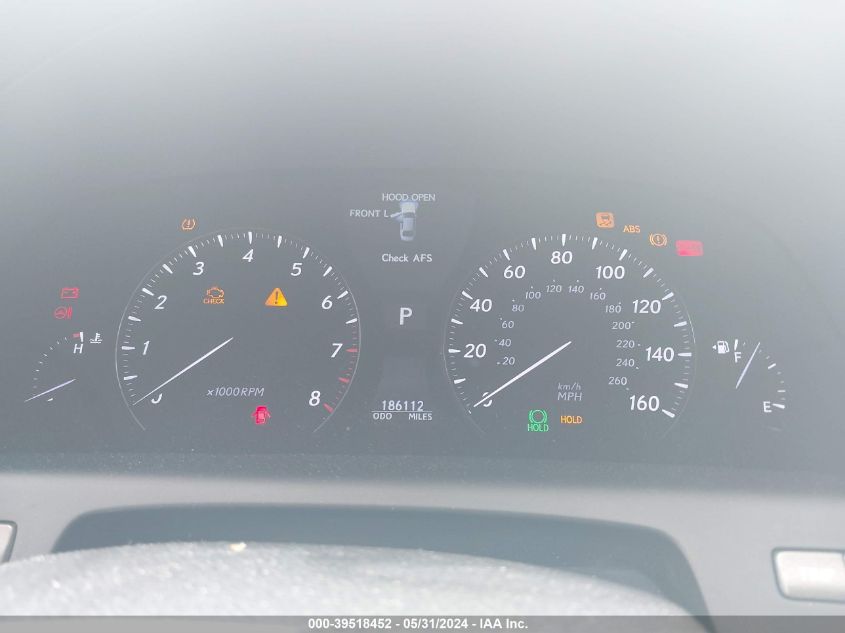 2008 Lexus Ls 460 VIN: JTHBL46F385076389 Lot: 39518452