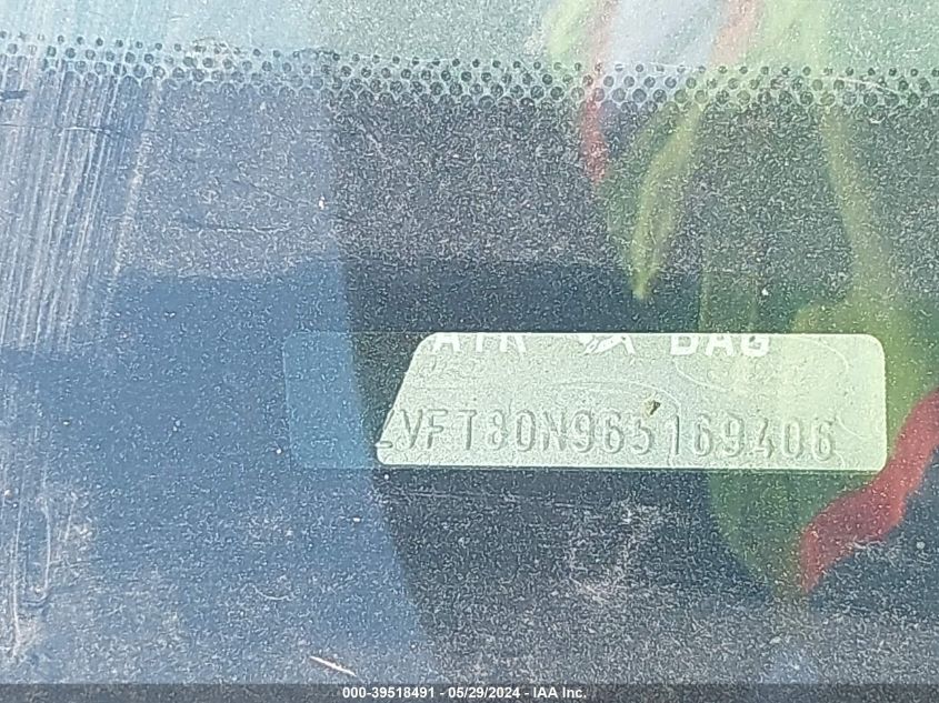 2006 Ford Mustang V6 VIN: 1ZVFT80N965169406 Lot: 39518491