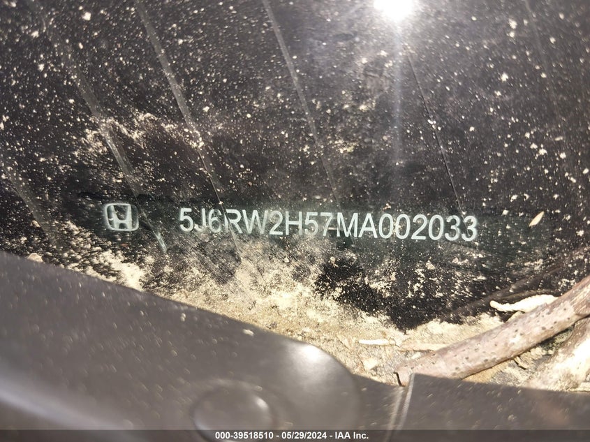 VIN 5J6RW2H57MA002033 2021 HONDA CR-V AWD EX