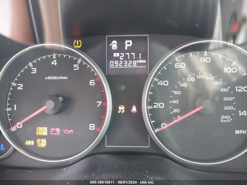 2014 Subaru Outback 2.5I Premium VIN: 4S4BRBCC6E3303592 Lot: 39518511