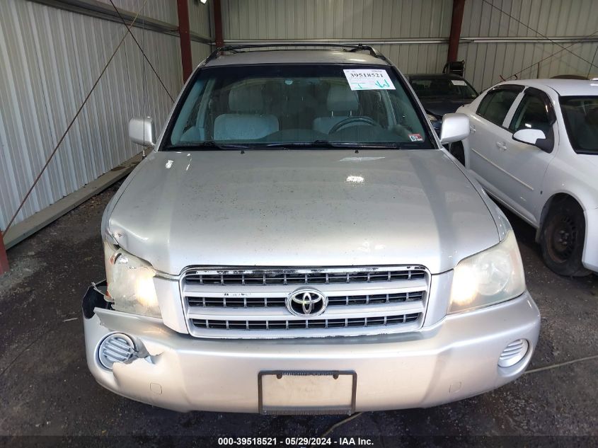 2003 Toyota Highlander V6 VIN: JTEHF21A030138187 Lot: 39518521