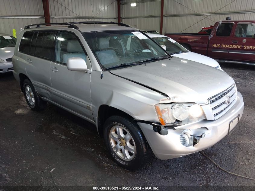 2003 Toyota Highlander V6 VIN: JTEHF21A030138187 Lot: 39518521