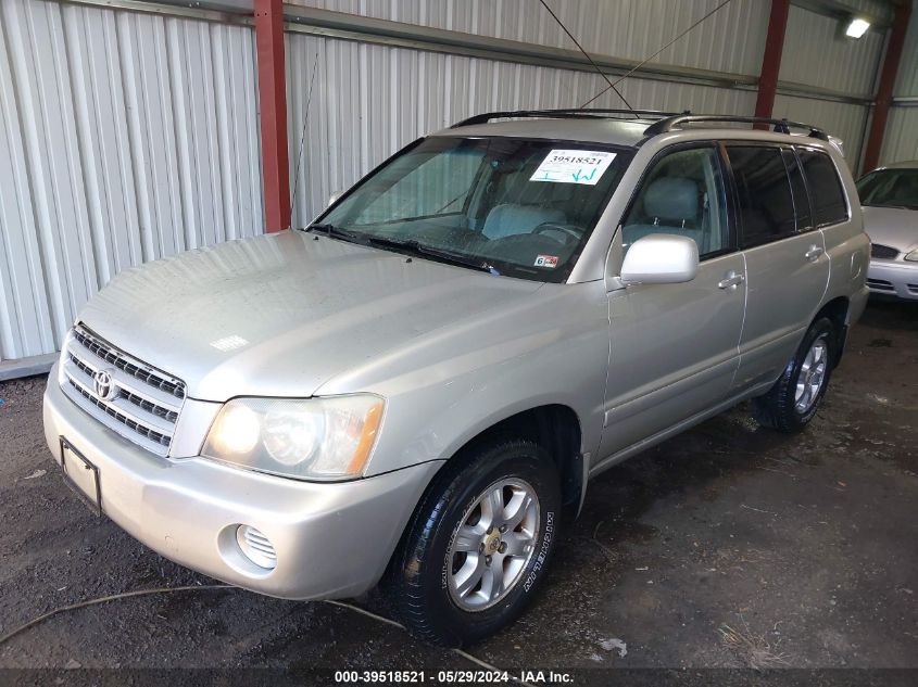 2003 Toyota Highlander V6 VIN: JTEHF21A030138187 Lot: 39518521