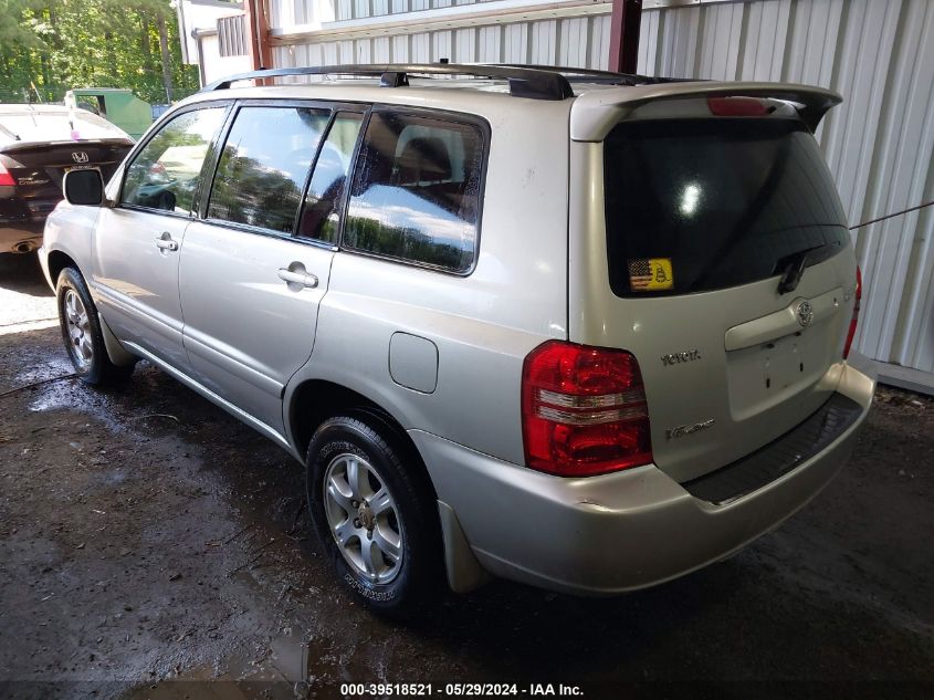 2003 Toyota Highlander V6 VIN: JTEHF21A030138187 Lot: 39518521