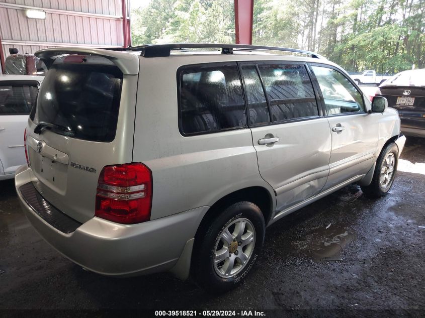 2003 Toyota Highlander V6 VIN: JTEHF21A030138187 Lot: 39518521