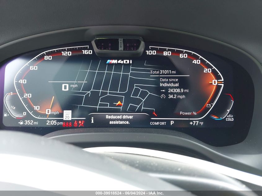 2022 BMW X3 M40I VIN: 5UX83DP01N9M78260 Lot: 39518524