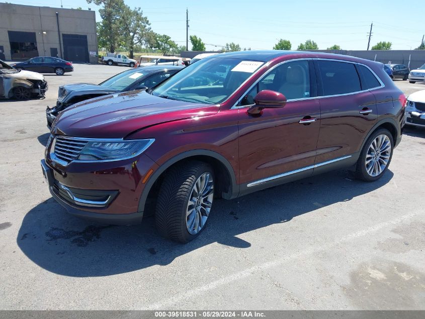 2017 Lincoln Mkx Reserve VIN: 2LMPJ8LP3HBL49005 Lot: 39518531