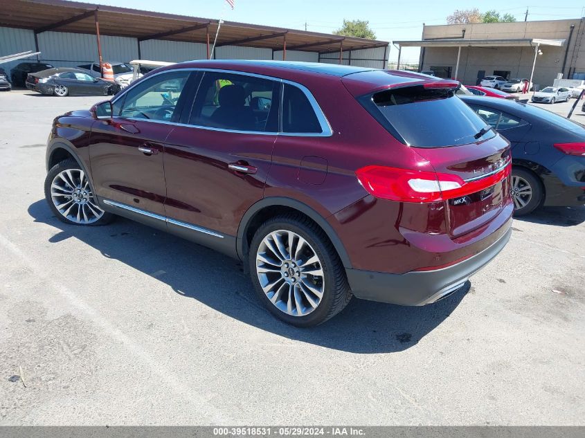 2017 Lincoln Mkx Reserve VIN: 2LMPJ8LP3HBL49005 Lot: 39518531