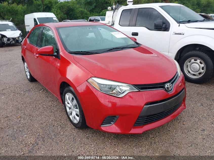 2016 Toyota Corolla L/Le/Le Pls/Prm/S/S Pls VIN: 5YFBURHE7GP418010 Lot: 39518714