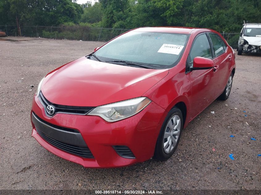 2016 Toyota Corolla L/Le/Le Pls/Prm/S/S Pls VIN: 5YFBURHE7GP418010 Lot: 39518714