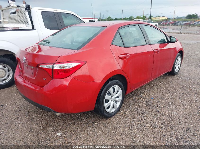 2016 Toyota Corolla L/Le/Le Pls/Prm/S/S Pls VIN: 5YFBURHE7GP418010 Lot: 39518714