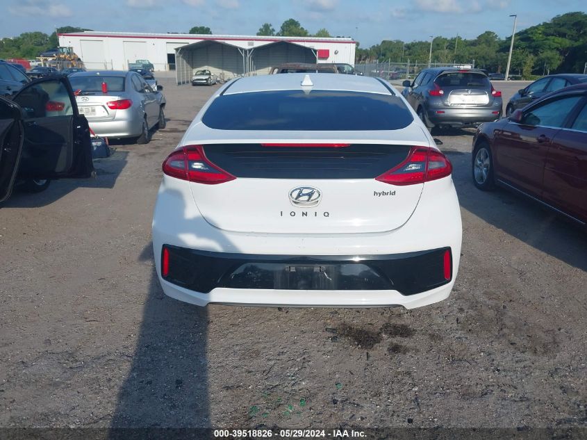 2017 Hyundai Ioniq Hybrid Sel VIN: KMHC75LC6HU029143 Lot: 39518826