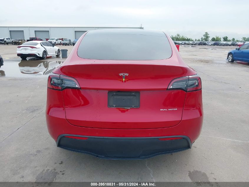 2022 Tesla Model Y Long Range Dual Motor All-Wheel Drive VIN: 7SAYGDEE5NF373458 Lot: 39518831