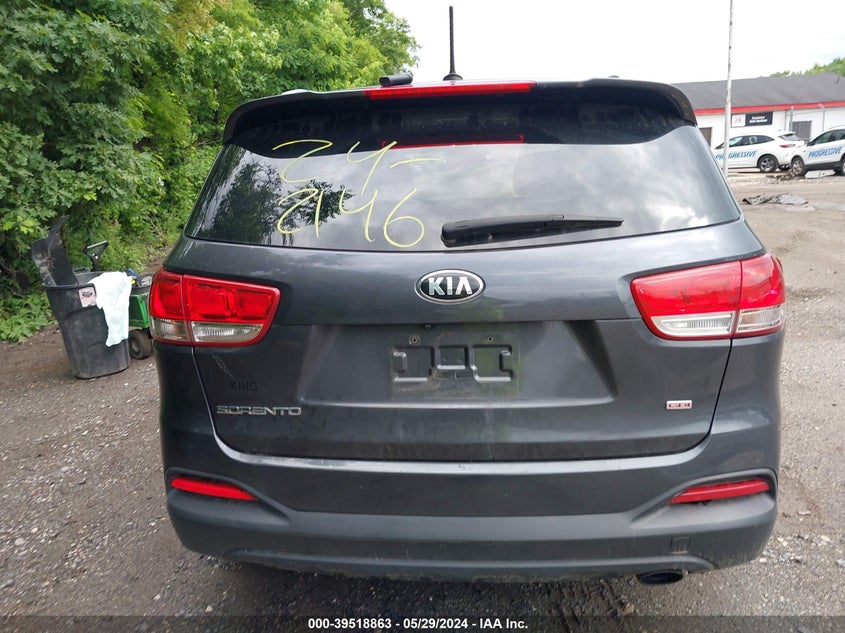 2016 Kia Sorento 2.4L Lx VIN: 5XYPGDA31GG166543 Lot: 39518863