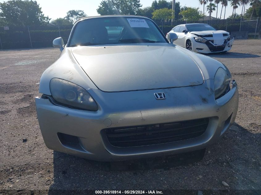 2002 Honda S2000 VIN: JHMAP11472T003758 Lot: 39518914