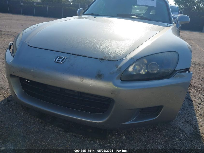 2002 Honda S2000 VIN: JHMAP11472T003758 Lot: 39518914