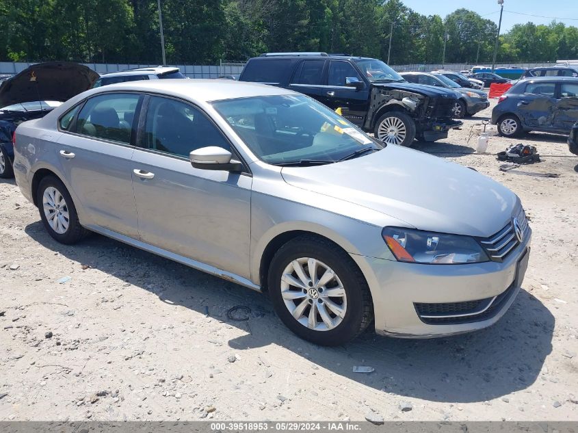 2013 Volkswagen Passat 2.5L S VIN: 1VWAP7A34DC125845 Lot: 39518953