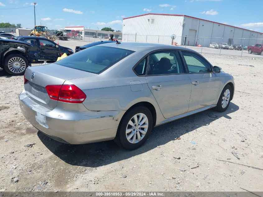 2013 Volkswagen Passat 2.5L S VIN: 1VWAP7A34DC125845 Lot: 39518953