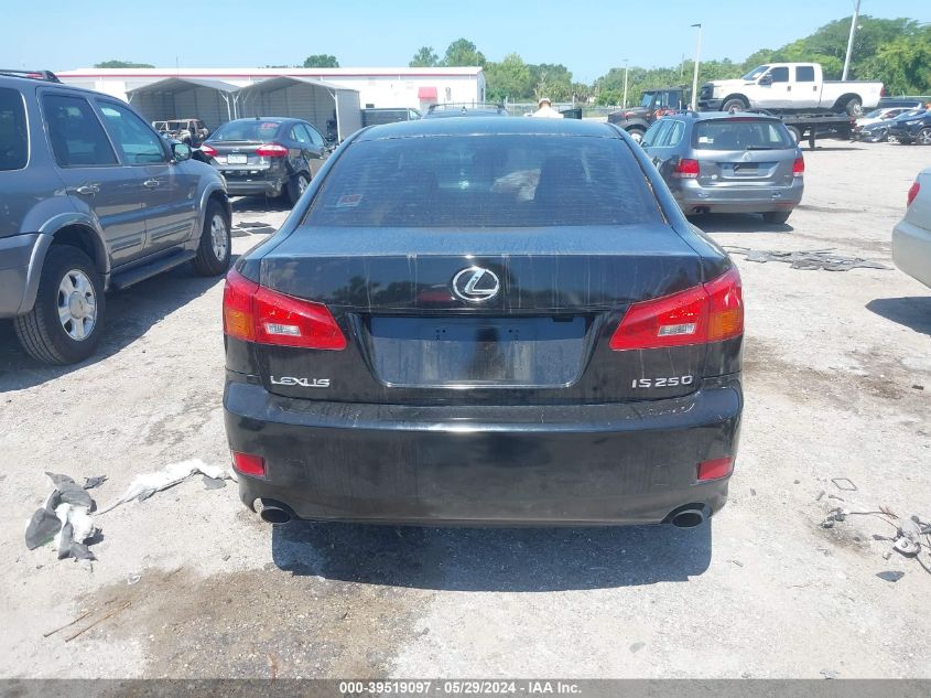 2006 Lexus Is 250 VIN: JTHBK262465010502 Lot: 39519097