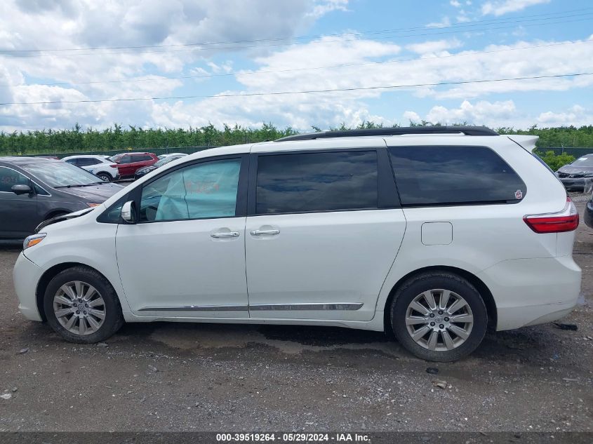 2015 Toyota Sienna Limited Premium 7 Passenger VIN: 5TDDK3DC6FS123177 Lot: 39519264