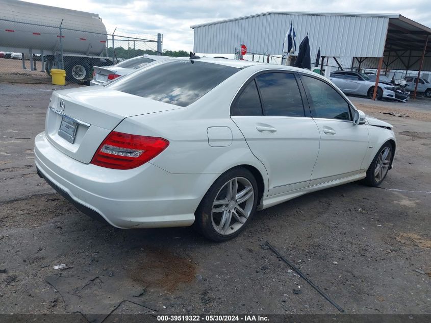 2012 Mercedes-Benz C 250 Luxury/Sport VIN: WDDGF4HB7CR217772 Lot: 39519322