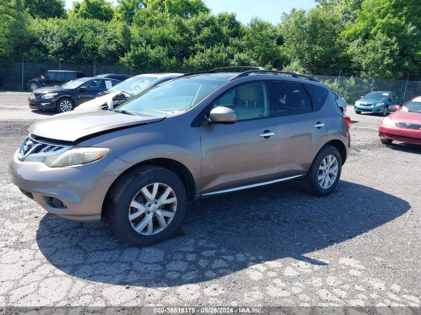 2011 Nissan Murano Sl VIN: JN8AZ1MW0BW179997 Lot: 39519375