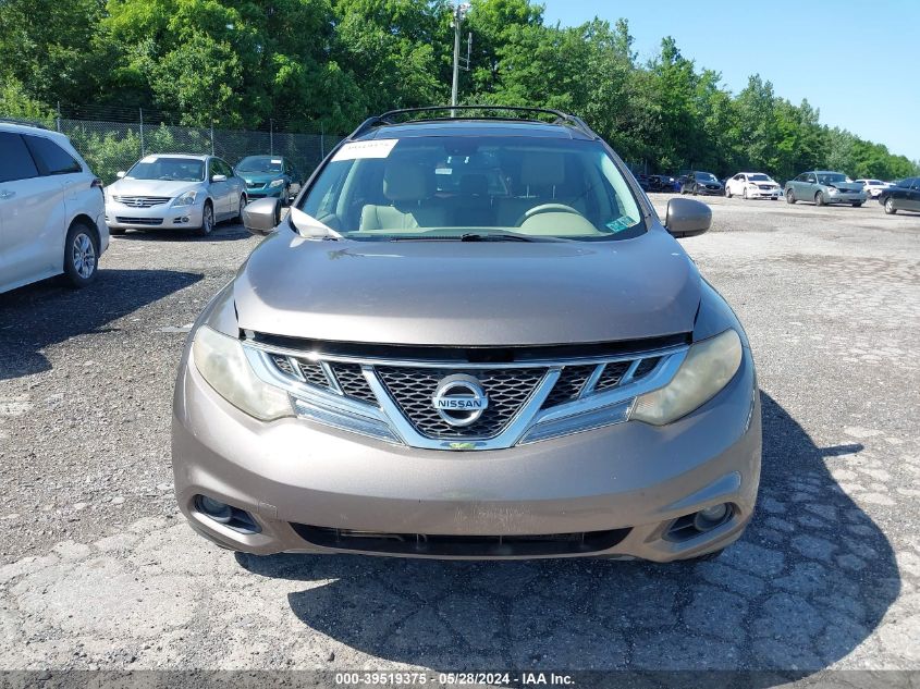 2011 Nissan Murano Sl VIN: JN8AZ1MW0BW179997 Lot: 39519375