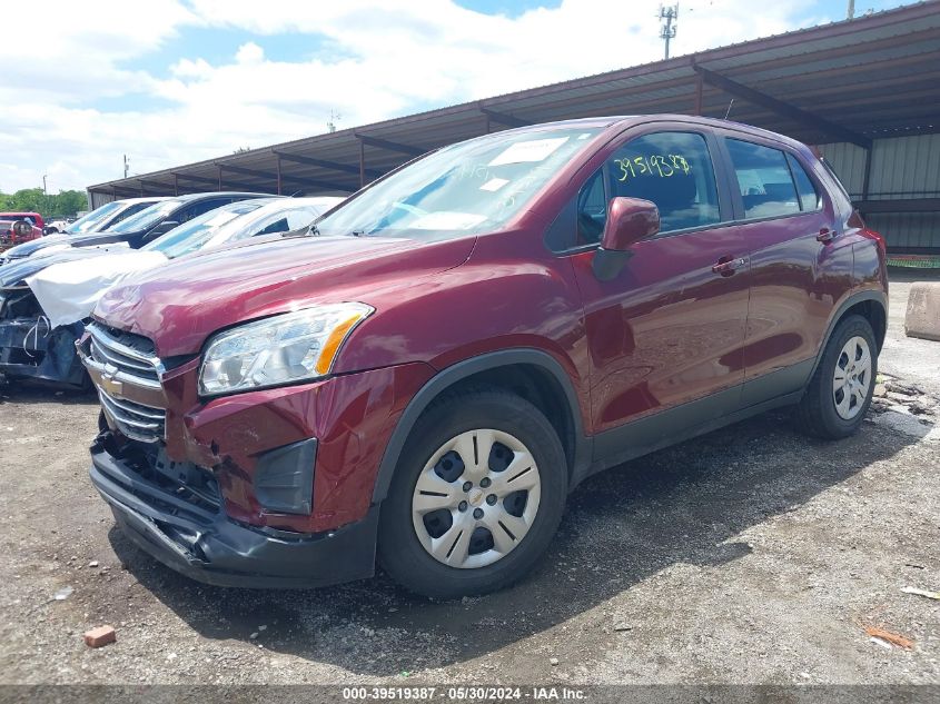 2016 Chevrolet Trax 1Ls VIN: 3GNCJKSB4GL143462 Lot: 39519387