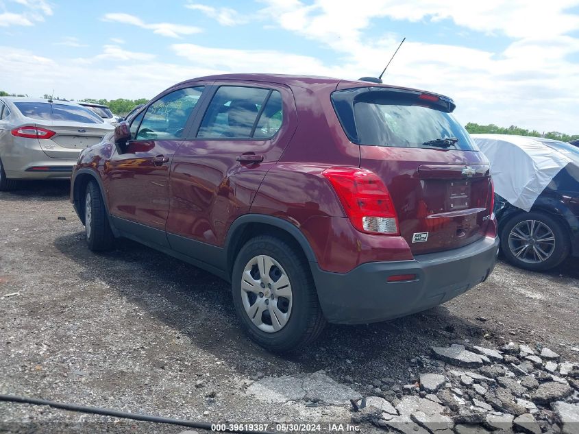 2016 Chevrolet Trax 1Ls VIN: 3GNCJKSB4GL143462 Lot: 39519387