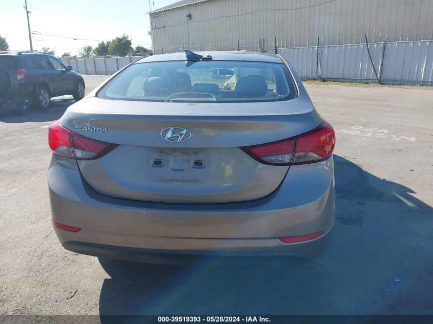 2016 Hyundai Elantra Se VIN: 5NPDH4AE5GH778075 Lot: 39519393