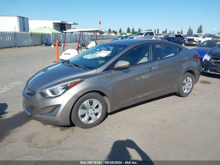 2016 Hyundai Elantra Se VIN: 5NPDH4AE5GH778075 Lot: 39519393