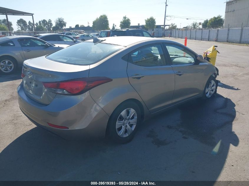 2016 Hyundai Elantra Se VIN: 5NPDH4AE5GH778075 Lot: 39519393