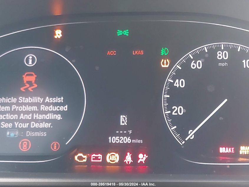 VIN 1HGCV1F34LA138503 2020 HONDA ACCORD SPORT