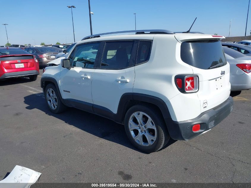 2017 Jeep Renegade Limited Fwd VIN: ZACCJADB1HPF71157 Lot: 39519554