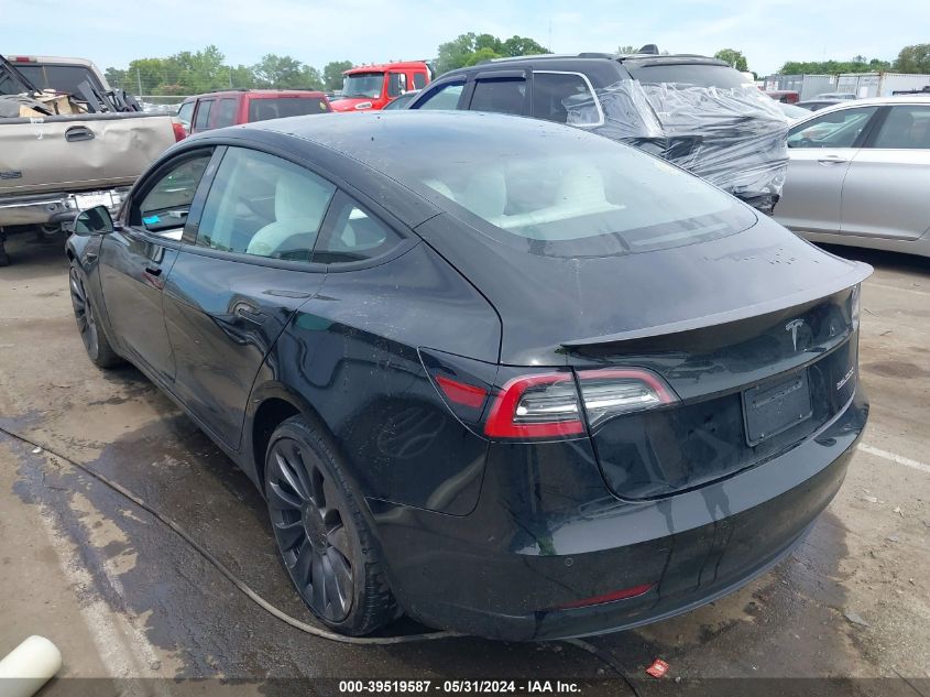 2021 Tesla Model 3 Performance Dual Motor All-Wheel Drive VIN: 5YJ3E1EC5MF092530 Lot: 39519587