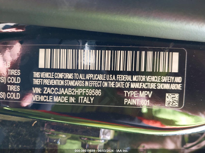 2017 JEEP RENEGADE SPORT - ZACCJAAB2HPF59586