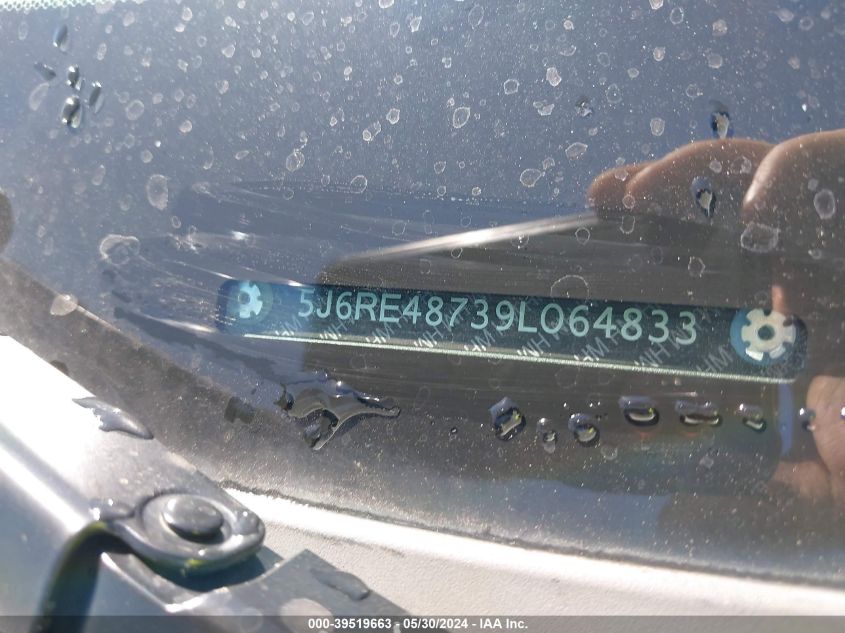 2009 Honda Cr-V Ex-L VIN: 5J6RE48739L064833 Lot: 39519663