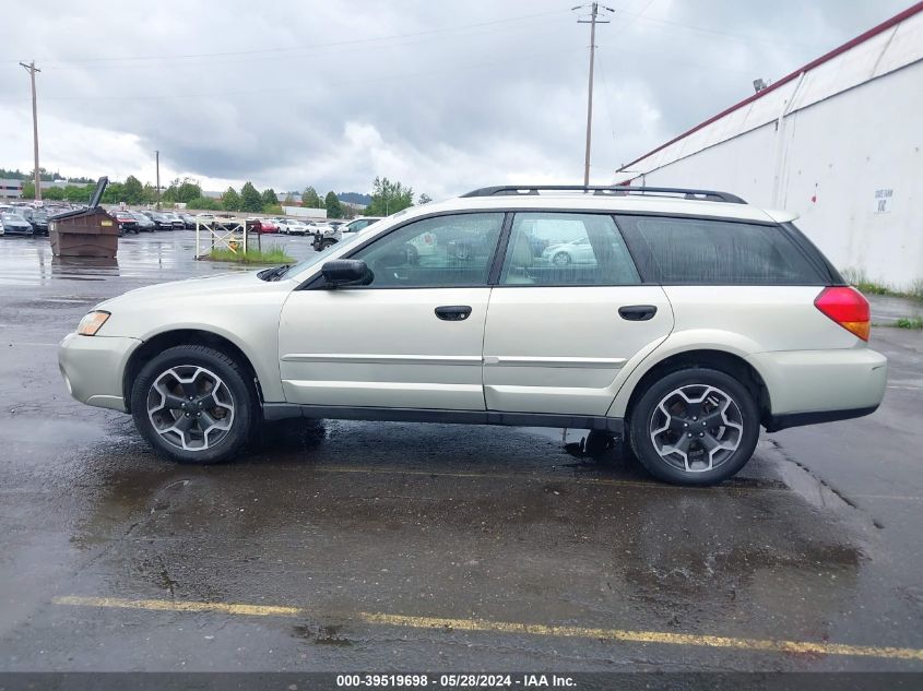 2007 Subaru Outback 2.5I Basic VIN: 4S4BP61C477302372 Lot: 39519698