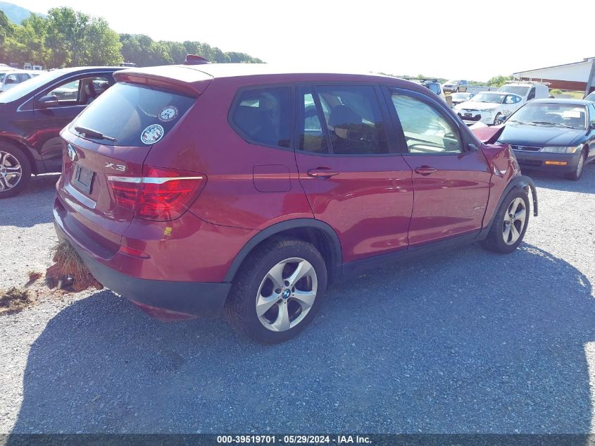 2011 BMW X3 xDrive28I VIN: 5UXWX5C53BL712612 Lot: 39519701