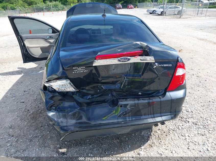 2010 Ford Fusion Hybrid VIN: 3FADP0L31AR171480 Lot: 39519793