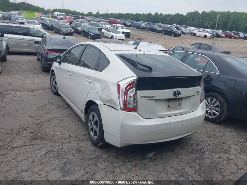 2013 Toyota Prius Two VIN: JTDKN3DU5D5560744 Lot: 39519860