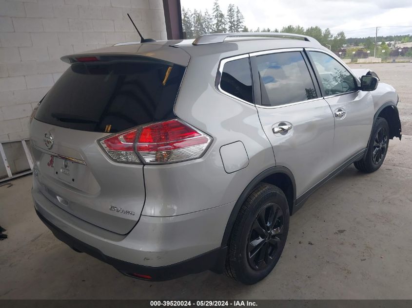 2016 Nissan Rogue Sv VIN: KNMAT2MV7GP599932 Lot: 39520024